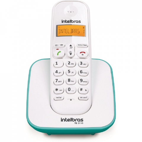 Telefone Sem fio Intelbras 3110 - Branco com Azul Claro